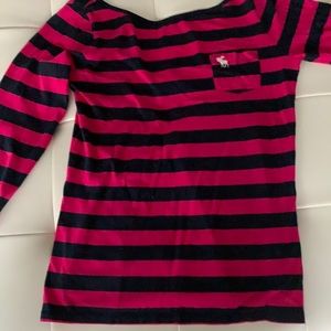Abercrombie women’s blue/pink stripe shirt